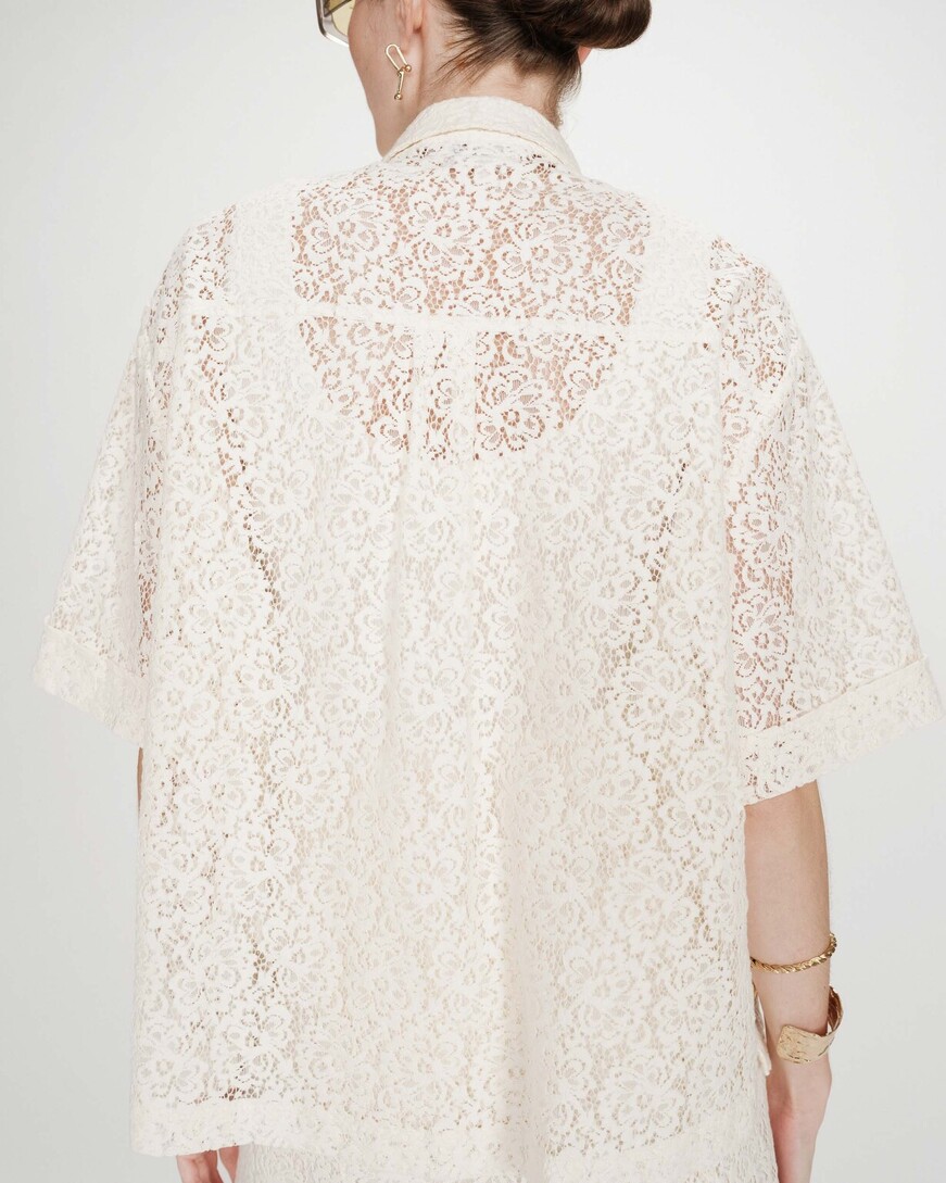 STAIGHT LACE SHIRT ECRU VENDEL