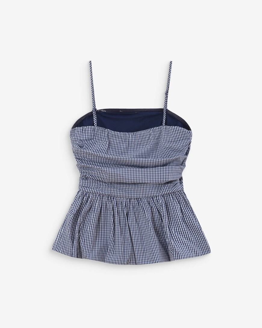 FITTED PEPLUM TOP MARINE VALO