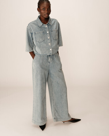 JEANS SKY BLUE POMPON GRACE&MILA