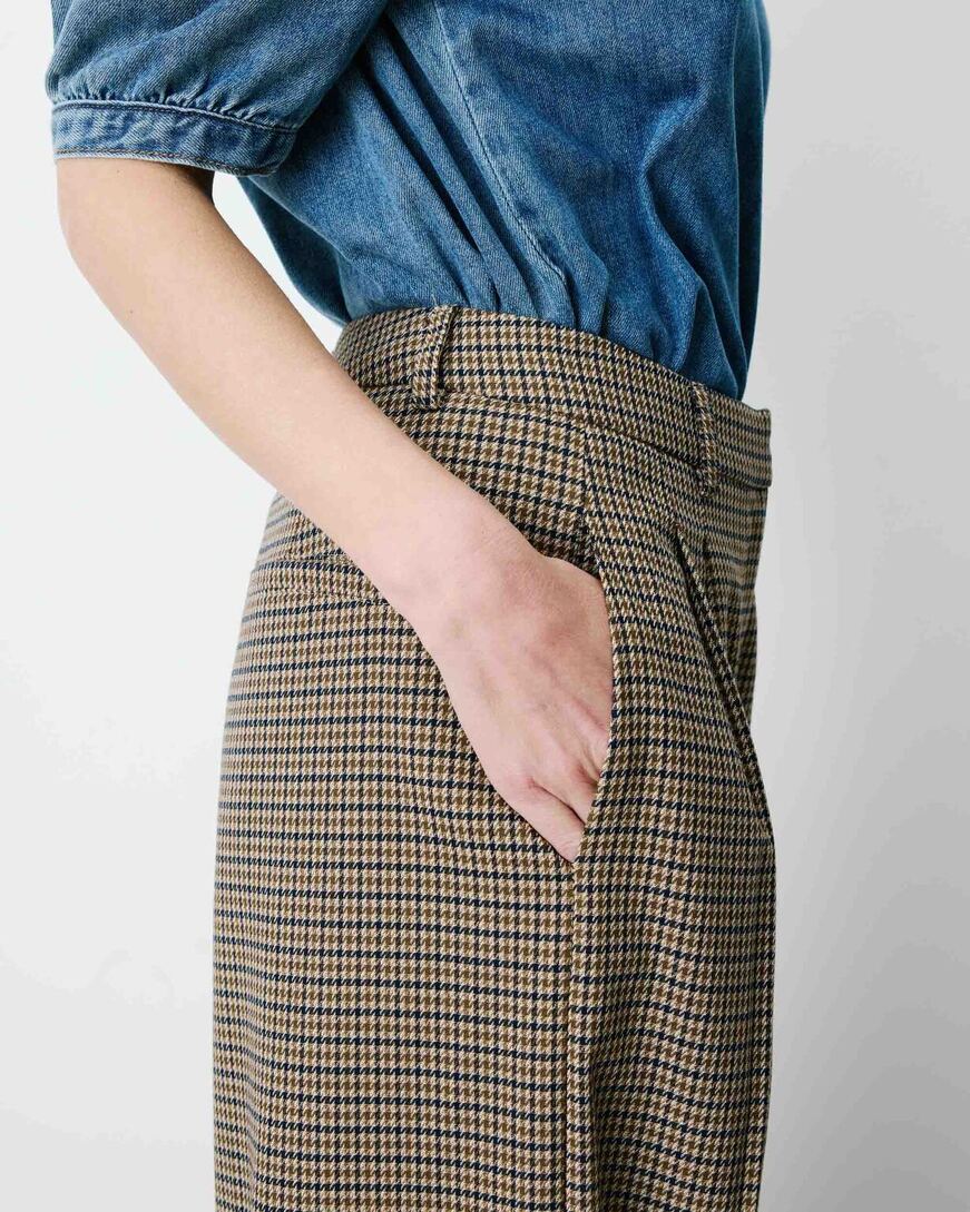 HOUNDSTOOTH SUIT BEIGE ALMOND