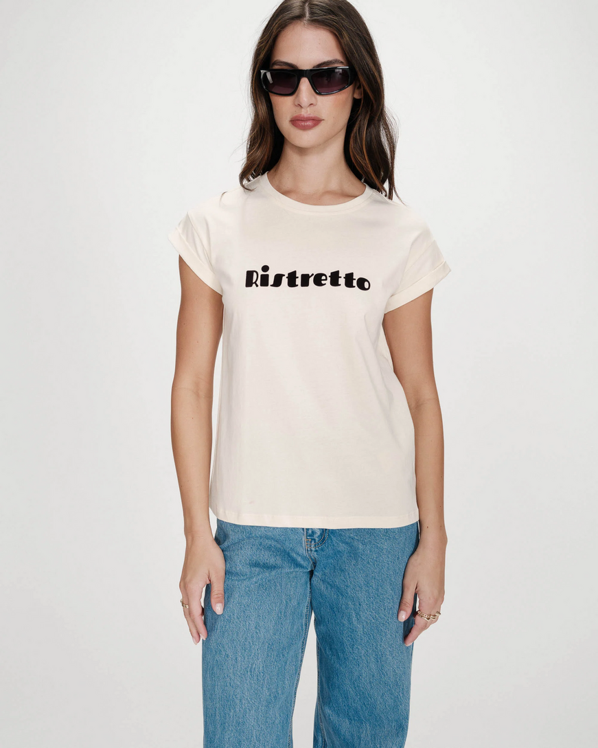 PRINTED MESSAGE T-SHIRT CHOCOLAT VICO,M