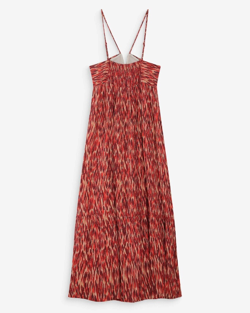 PRINTED FLARED MAXI DRESS WITH THIN STRAPS SANGOINE VENICIA,S