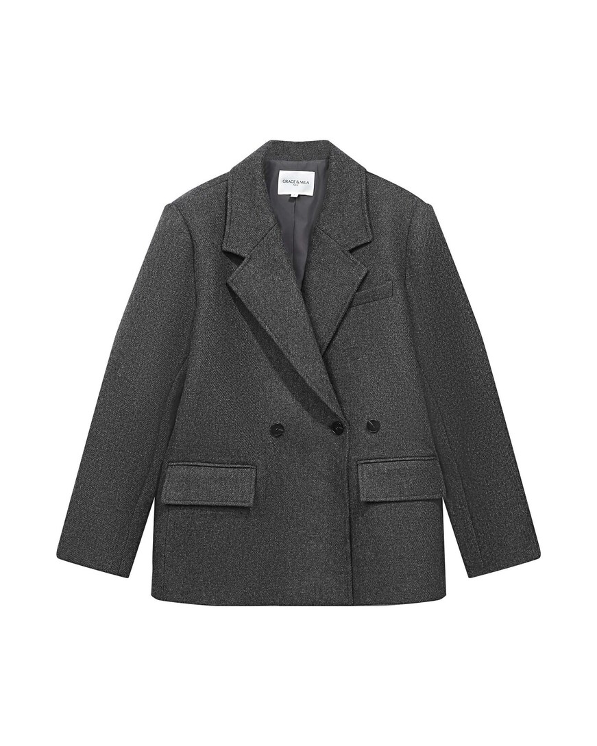 WOOL COAT BLAZER ANTHRACITE THOMAS GRACE&MILA