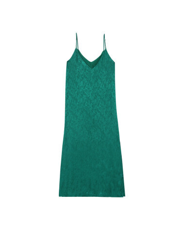 GREEN SATIN DRESS (MICHAELA) GRACE&MILA,S