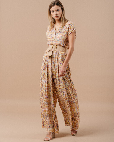 BEIGE DYED PANTS (MASHA) GRACE&MILA