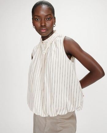 BALLOON POPLIN TOP VANILLE VANYA