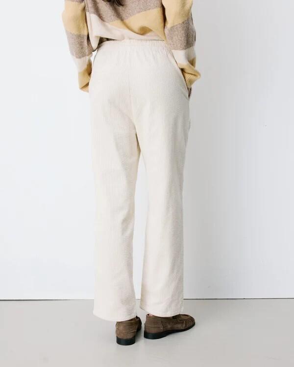 CORDUROY PANTS WITH ADJUSTABLE WAIST ECRU LIBERTY