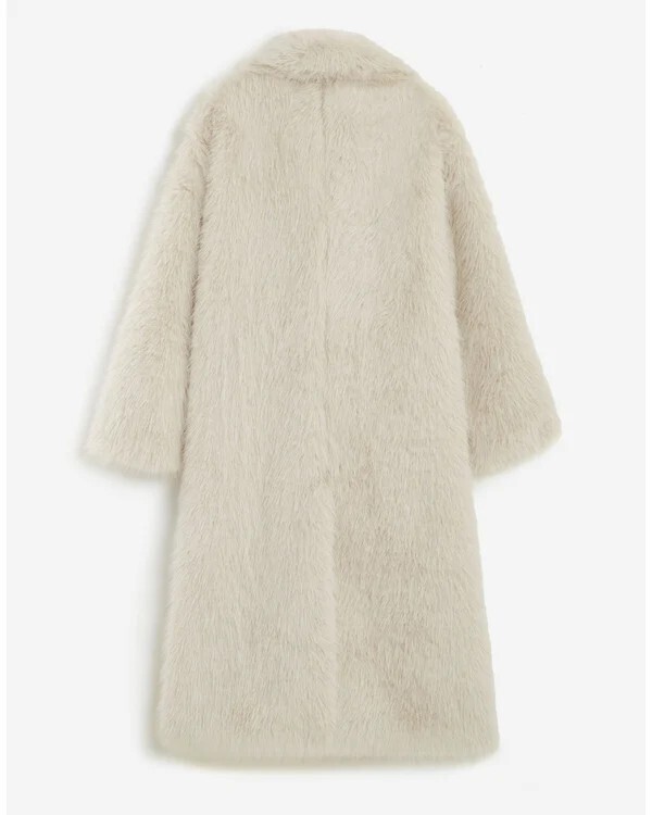 LONG FAUX-FUR COAT GREGE ALARA