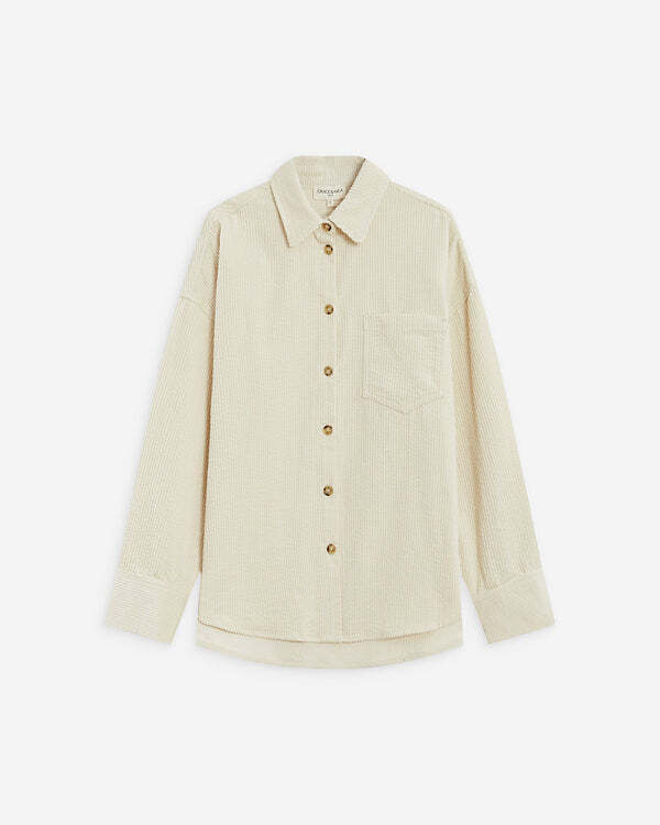 RELAXED CORDUROY SHIRT ECRU ANGE