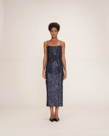 LONG SEQUIN DRESS MARINE GRACE&MILA