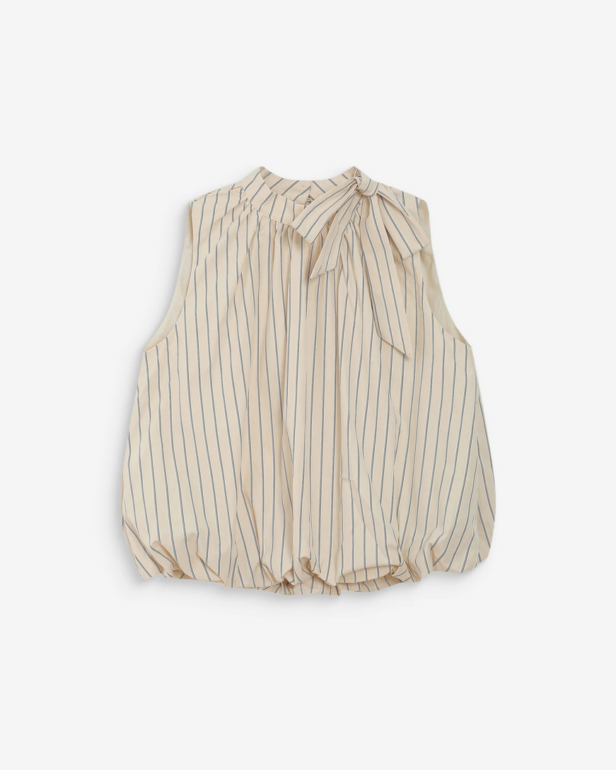 BALLOON POPLIN TOP VANILLE VANYA