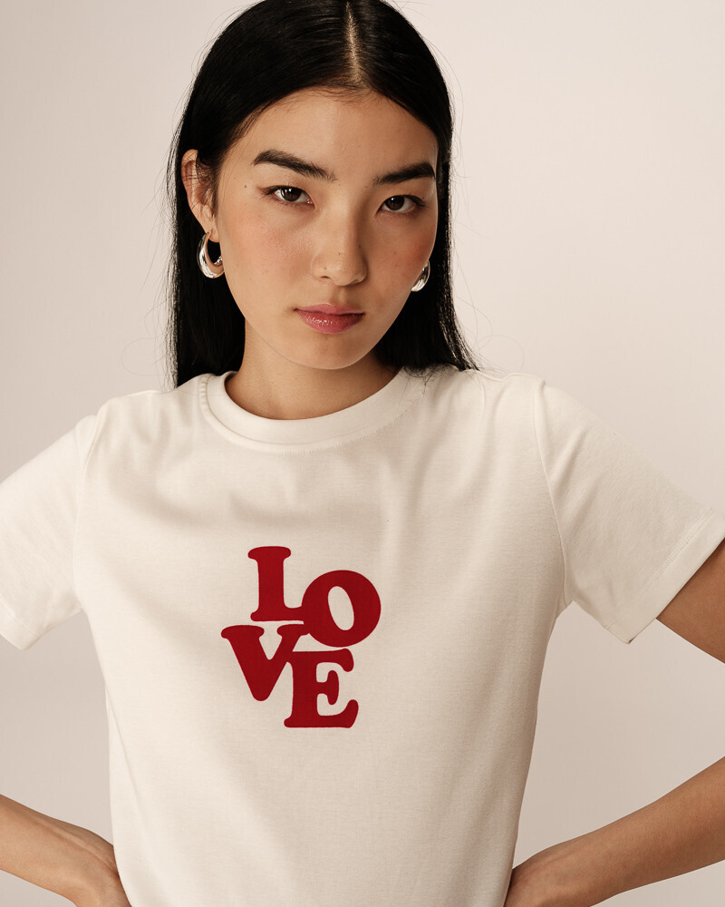 T-SHIRT ECRU POUSSIN GRACE&MILA