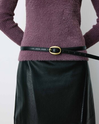 FAUX-LEATHER BELT NOIR ABEL