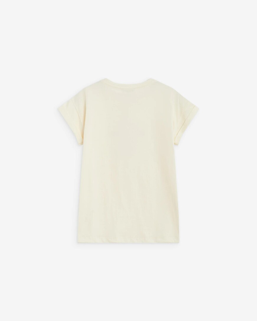 COTTON SHORT-SLEEVE SLOGAN T-SHIRT SABLE ATLAS