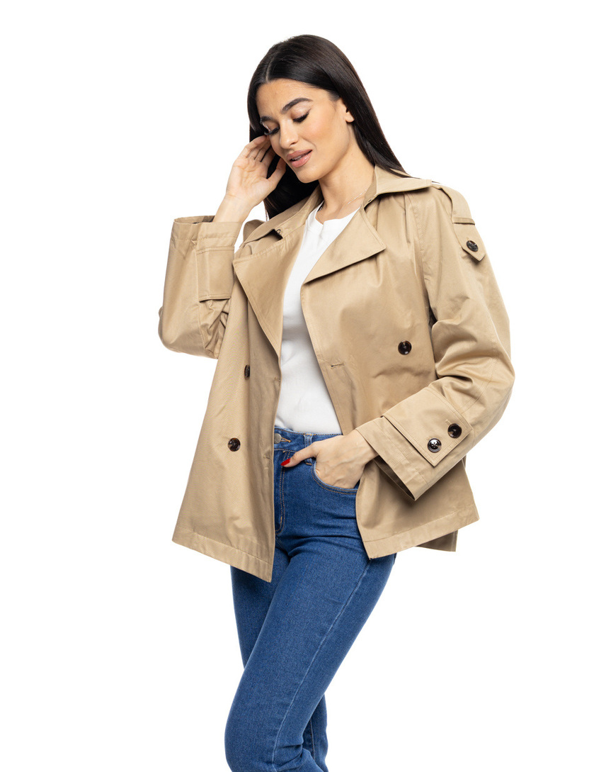 SHORT TRENCH COAT BEIGE,M