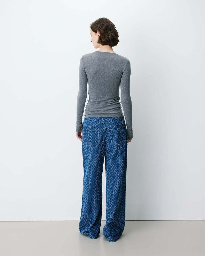 SECOND-SKIN CREW-NECK TOP ALKIAS