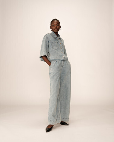 JEANS SKY BLUE POMPON GRACE&MILA