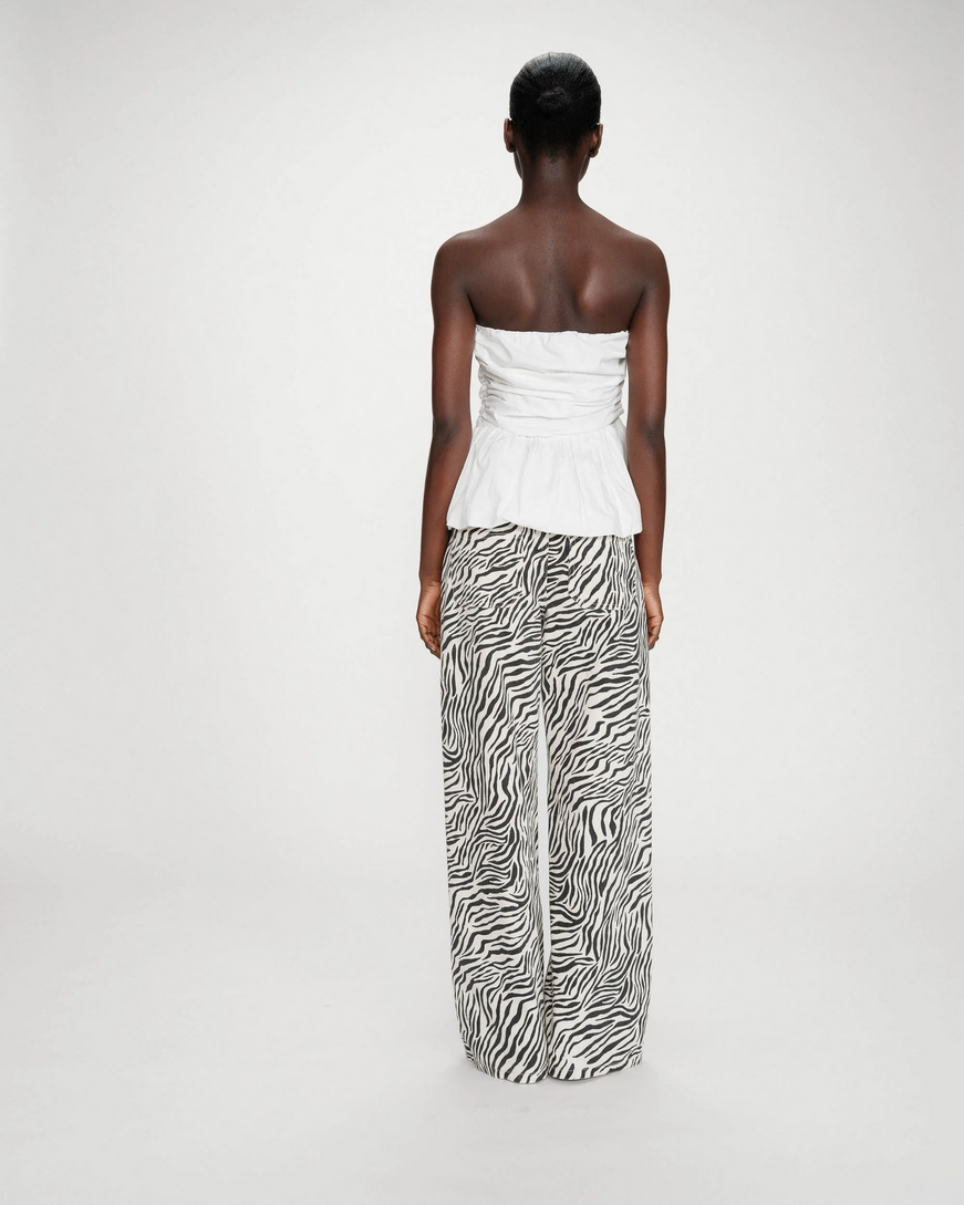 FITTED PEPLUM TOP IVOIRE VALO,L