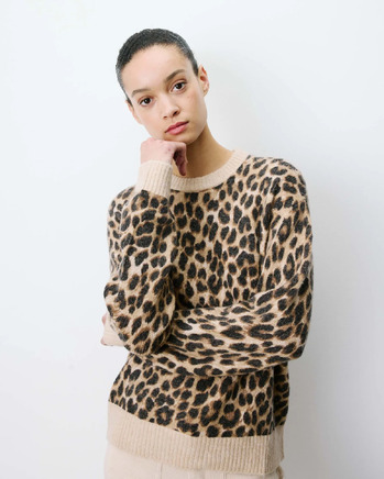 CREW-NECK PRINTED SWEATER LEO ALEXIEL