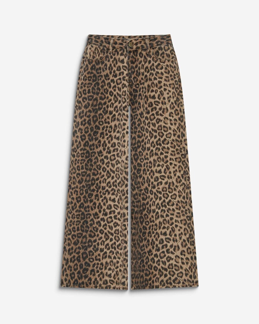 HIGH-WAIST LOOSE PRINTED JEANS LEO SOCCA