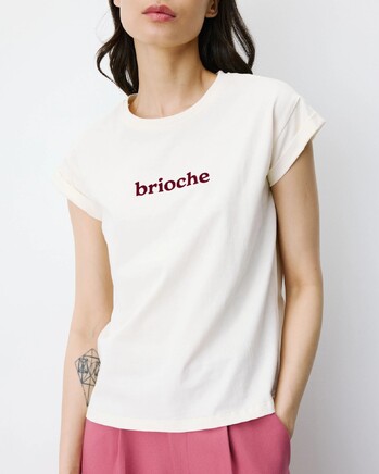 COTTON SHORT-SLEEVE SLOGAN T-SHIRT SABLE ATLAS