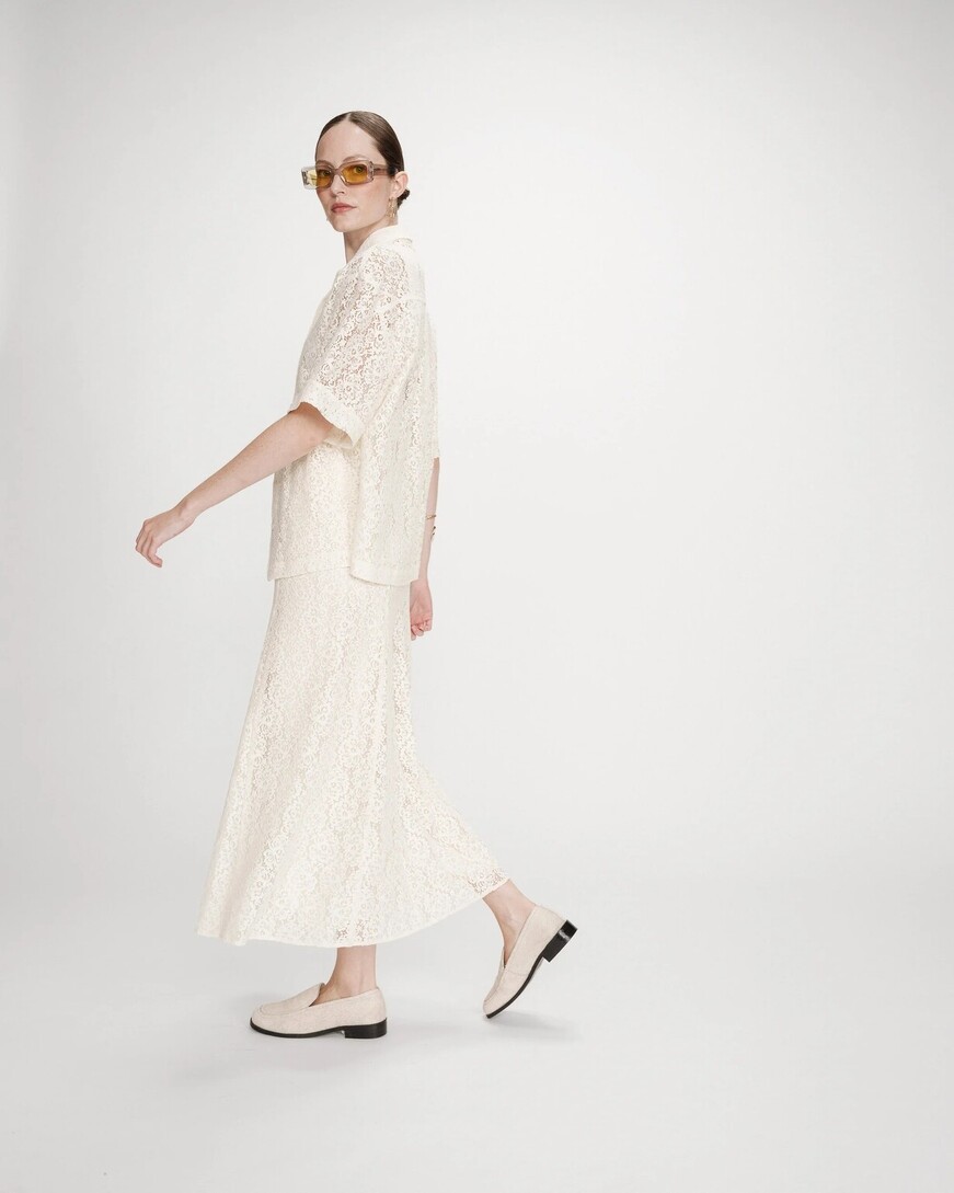 STAIGHT LACE SHIRT ECRU VENDEL