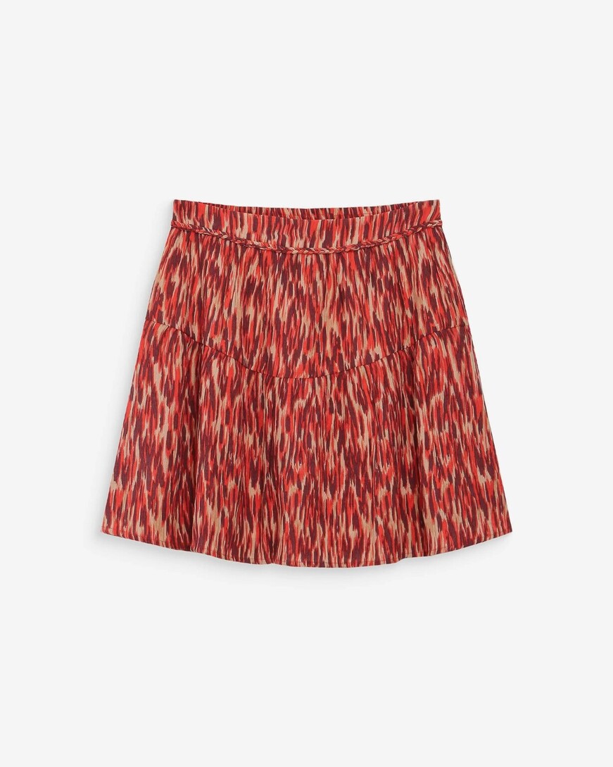 FLARED PRINTED SHORT SKIRT SANGUINE VAISE,S