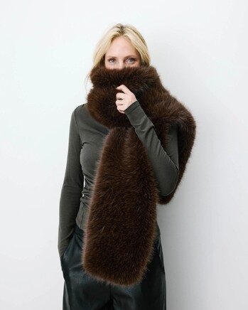 FAUX-FUR COCOLAT AMINA