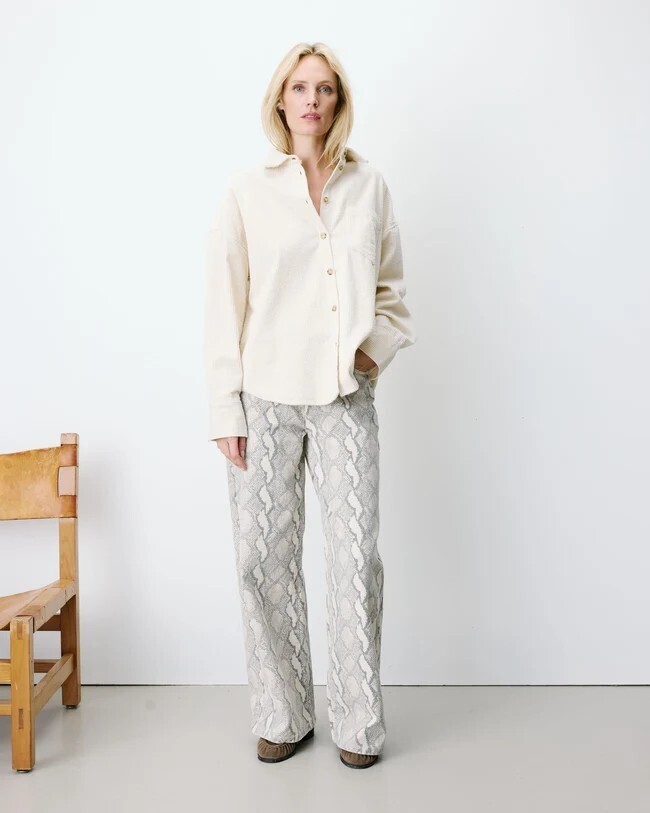 RELAXED CORDUROY SHIRT ECRU ANGE