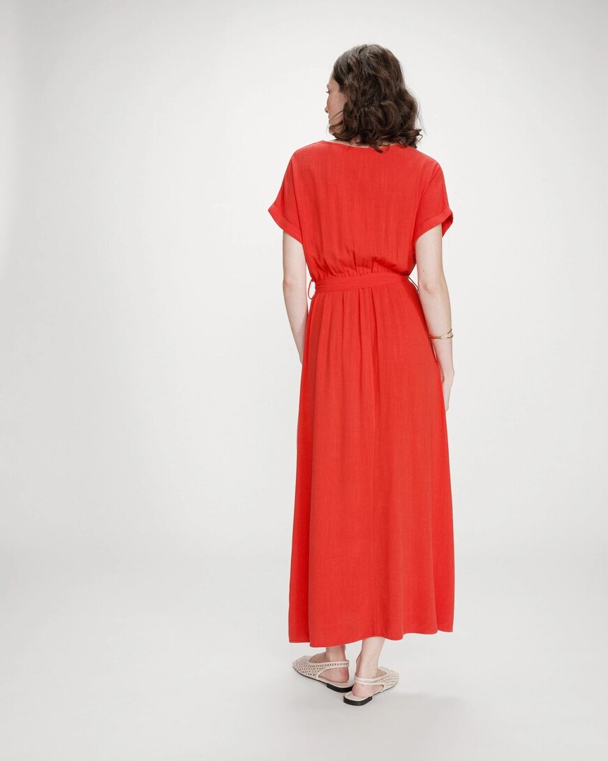 LONG WRAP DRESS SANGUINE POLLEN