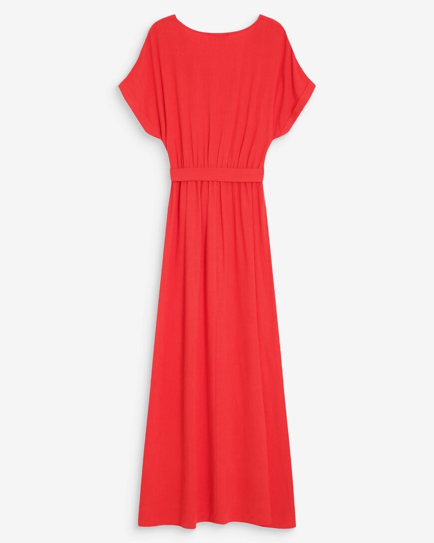 LONG WRAP DRESS SANGUINE POLLEN