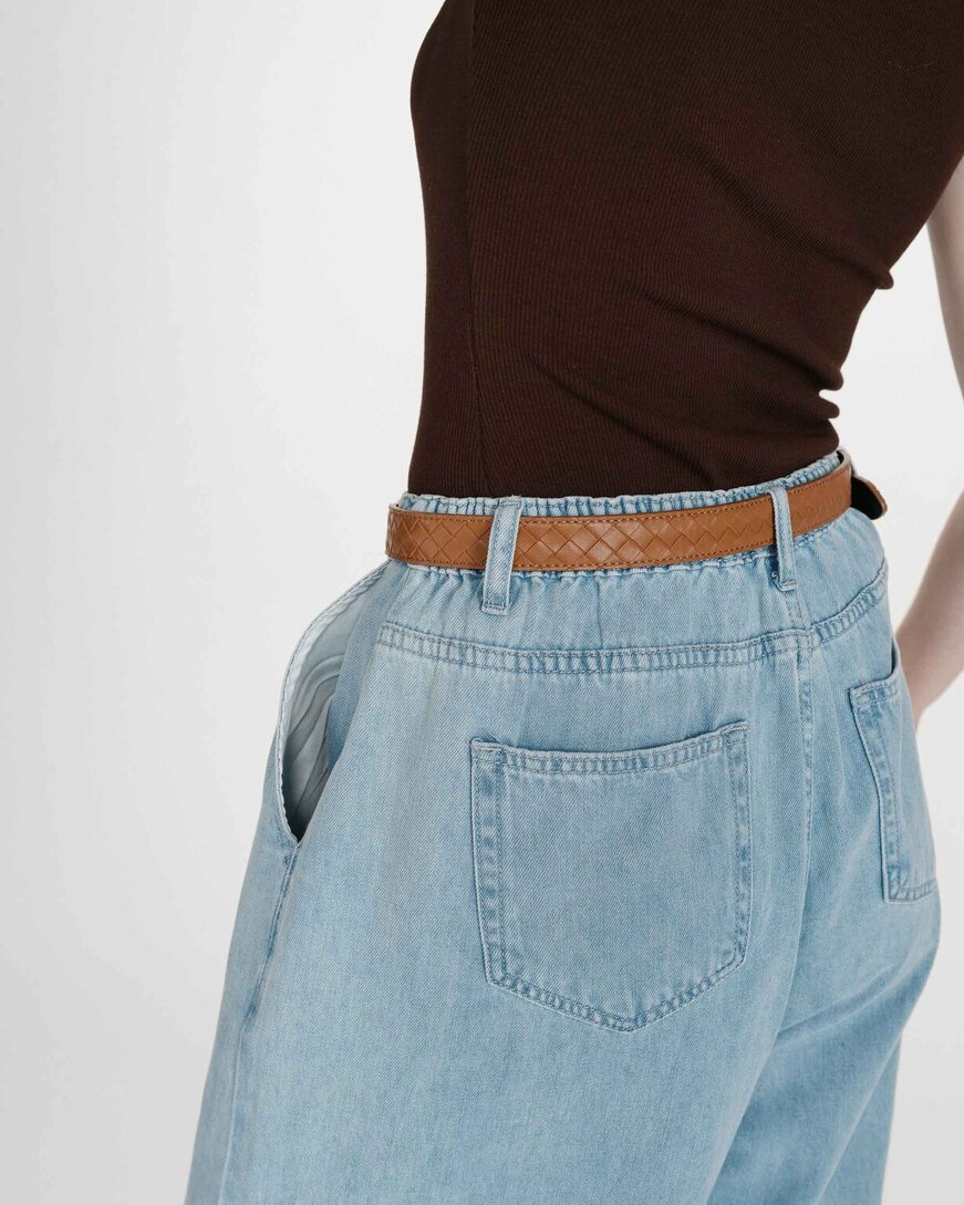 LEATHER BELT OCRE VILLETTE