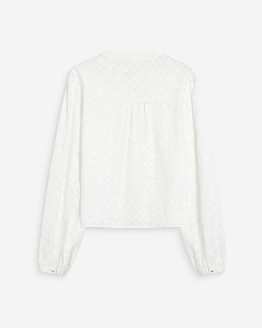 EYELET EMBROIDERY BLOUSE IVOIRE VANDITA