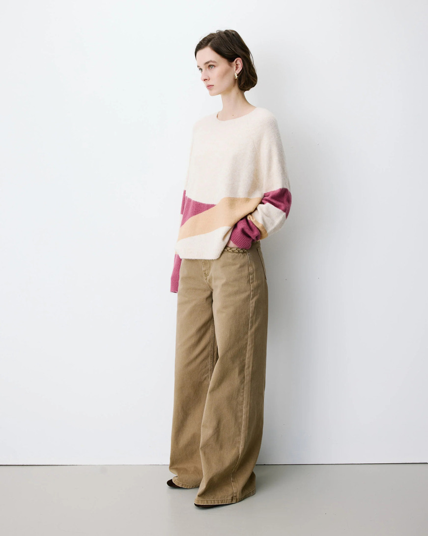 CREW-NECK PRINTED SWEATER SABLE ARLO