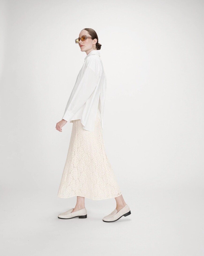 LONG LACE SKIRT ECRU VISENYA