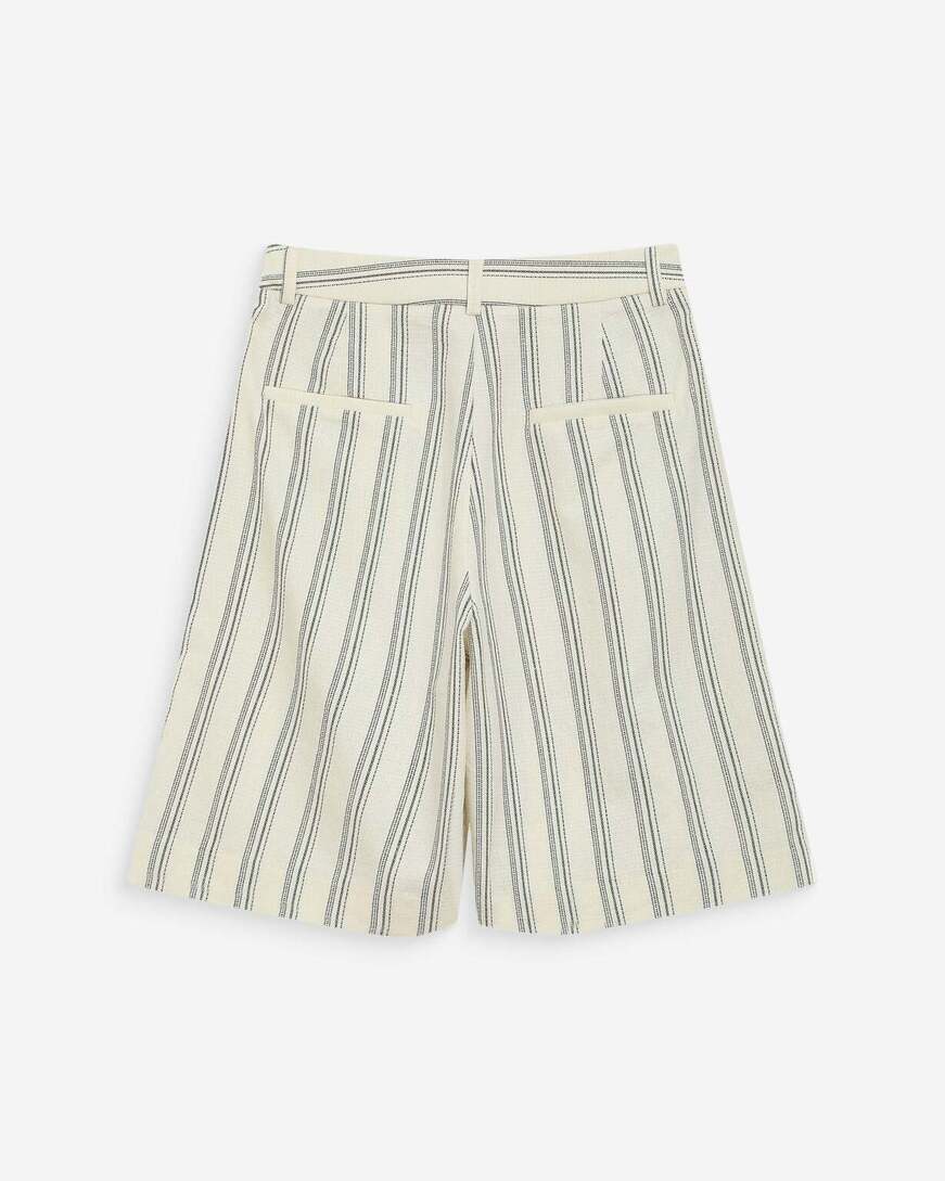 STRAIGHT COTTON BERMOUDA RAYURE WELLO,M
