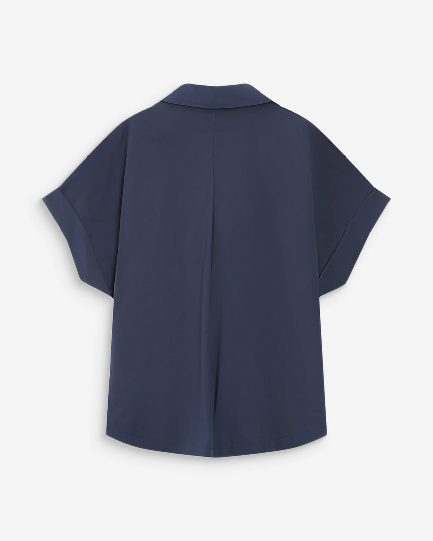 LOOSE COTTON BLOUSE MARINE VERSIGNY