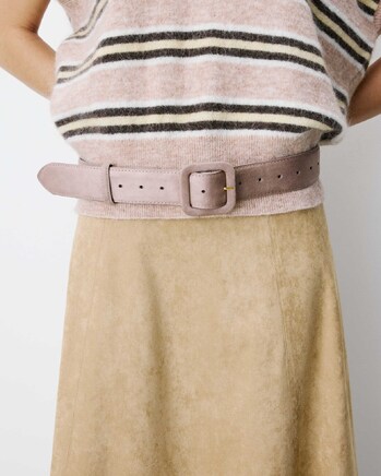 SUEDE-EFFECT BELT GREGE ALVARO
