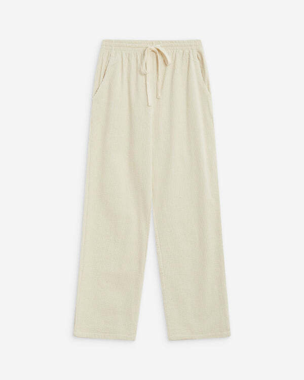 CORDUROY PANTS WITH ADJUSTABLE WAIST ECRU LIBERTY
