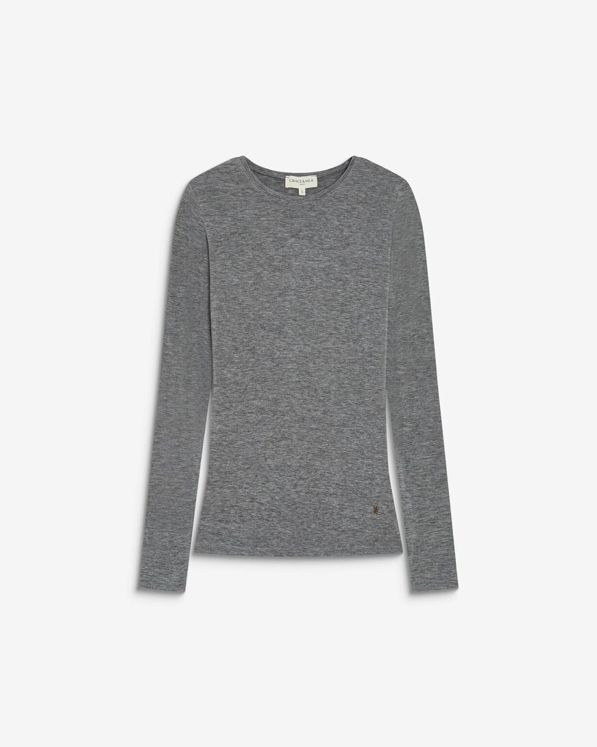 SECOND-SKIN CREW-NECK TOP ALKIAS