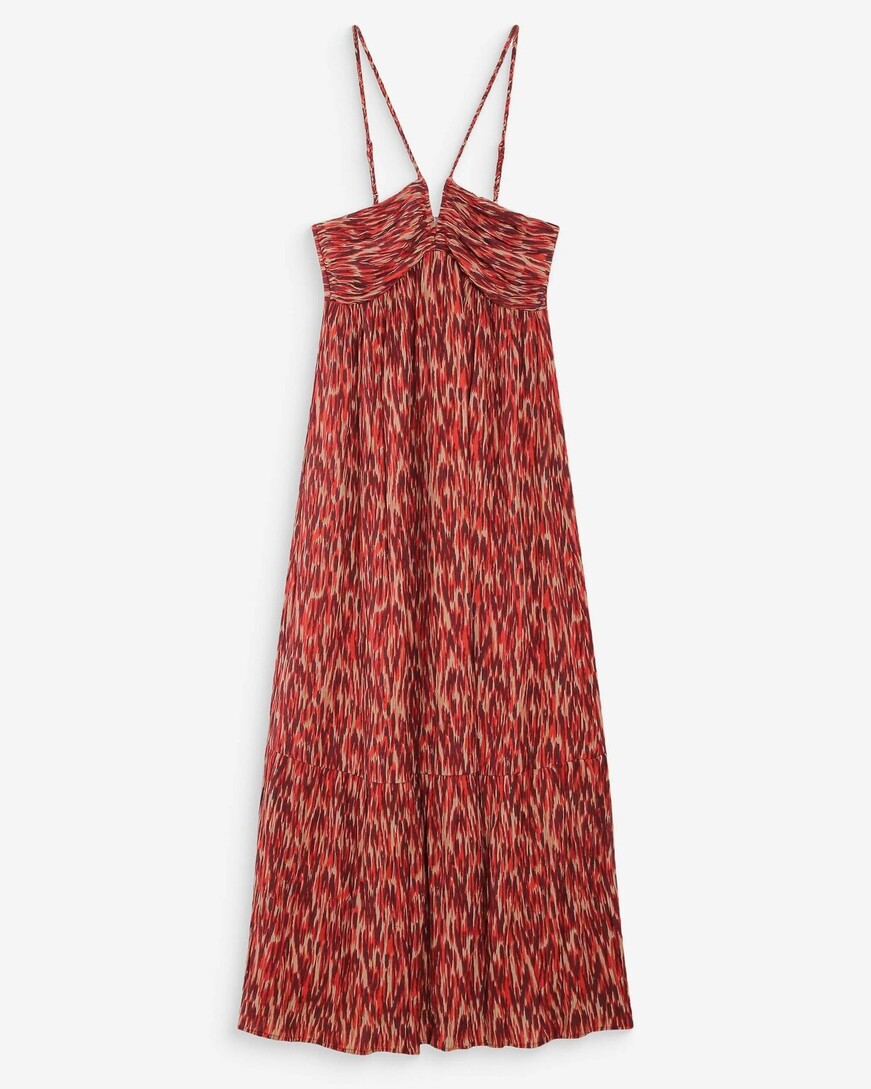 PRINTED FLARED MAXI DRESS WITH THIN STRAPS SANGOINE VENICIA,S