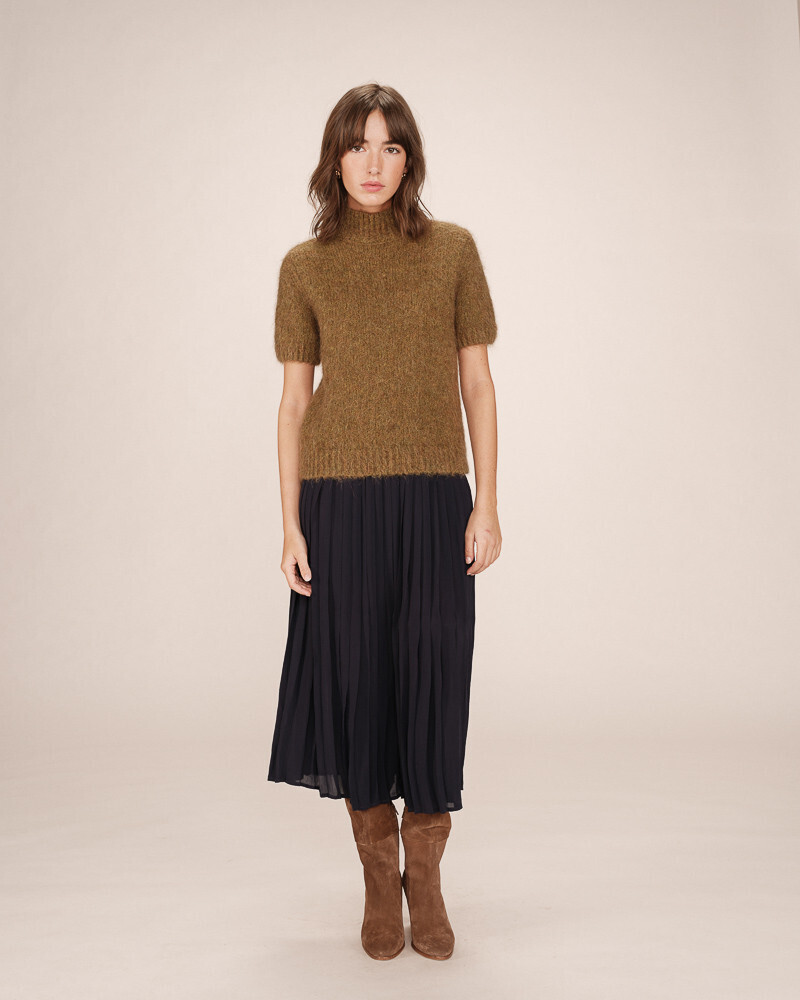 JUPE MARINE PLISSE GRACE&MILA