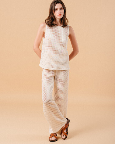BEIGE TROUSERS (MORGANE) GRACE&MILA,L