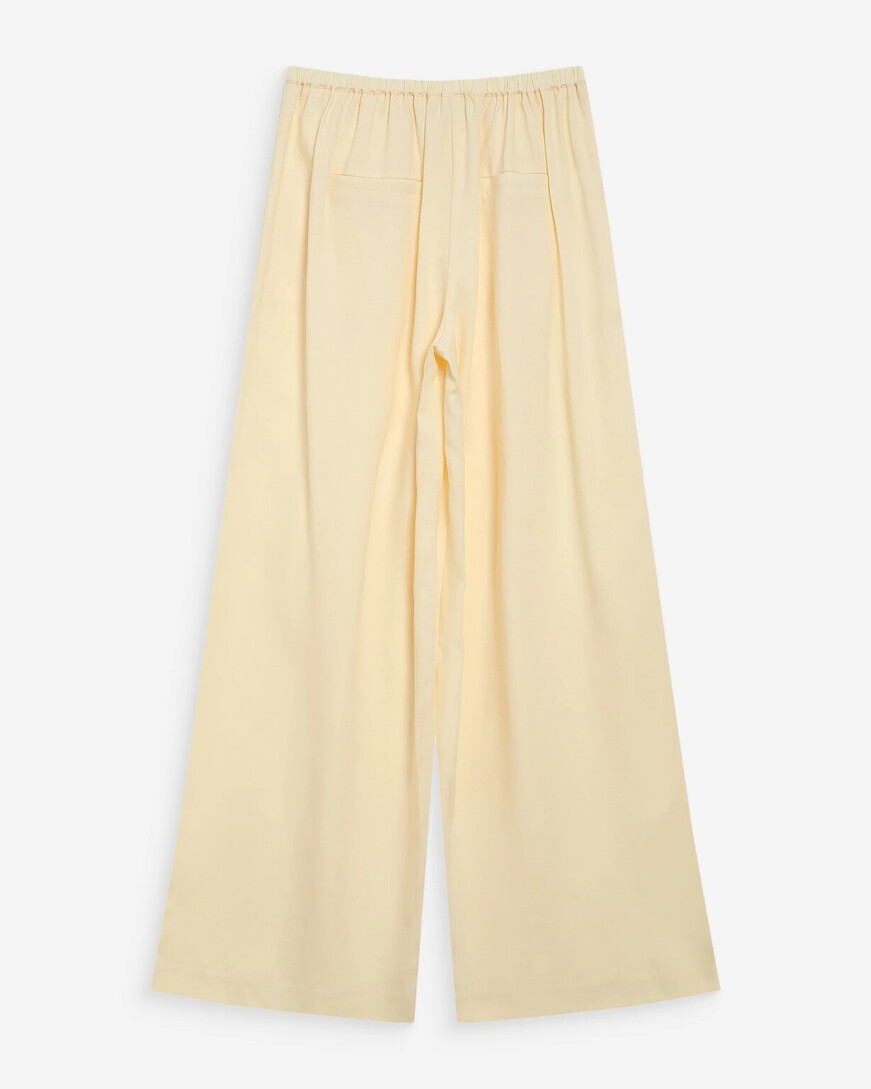 FLUID LINEN TAILORED PANTS JAUNE WALLY,L