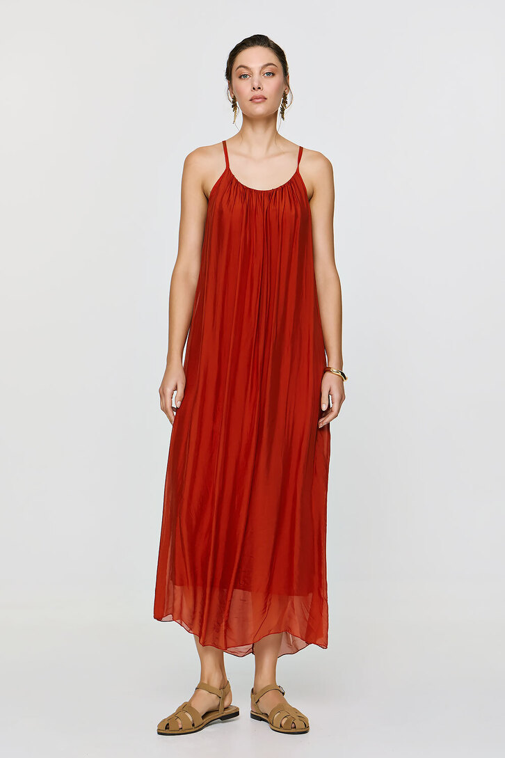 DIONE DRESS BURNT ORANGE