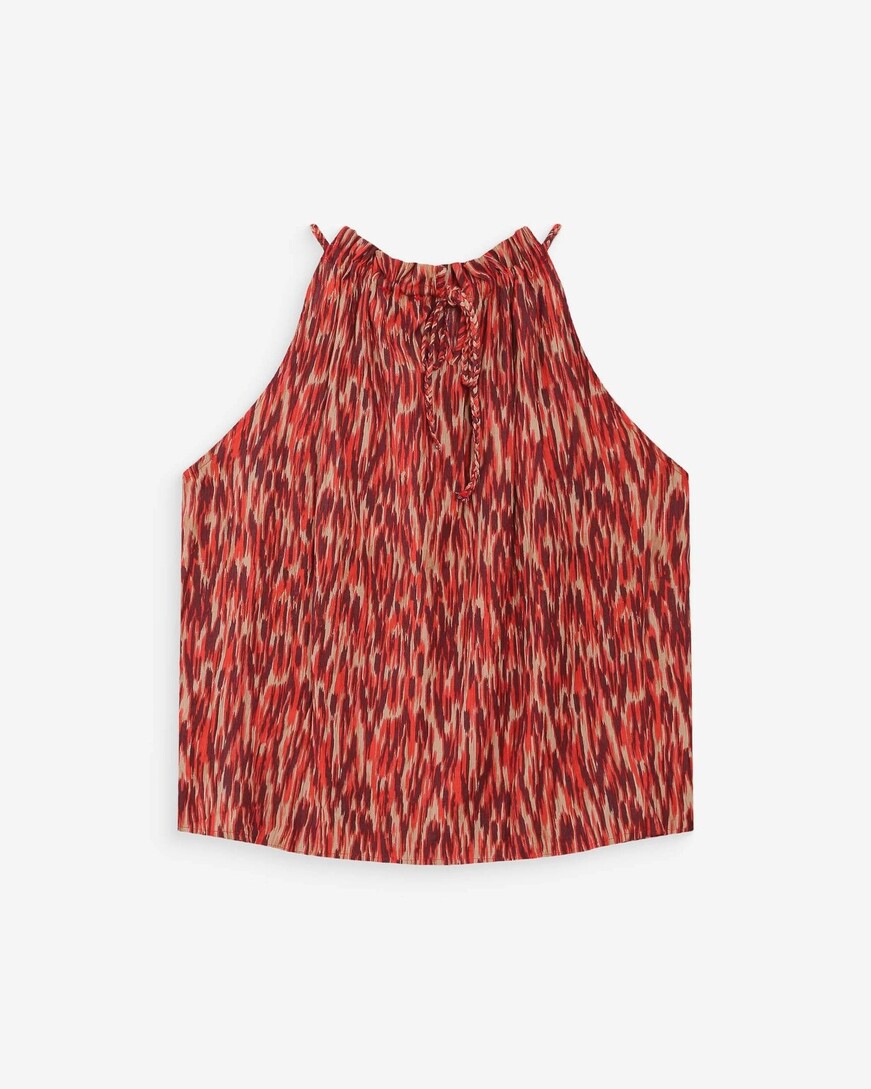 FLOWING SLEEVELESS PRINTED TOP SANGUINE VOTELLO,S