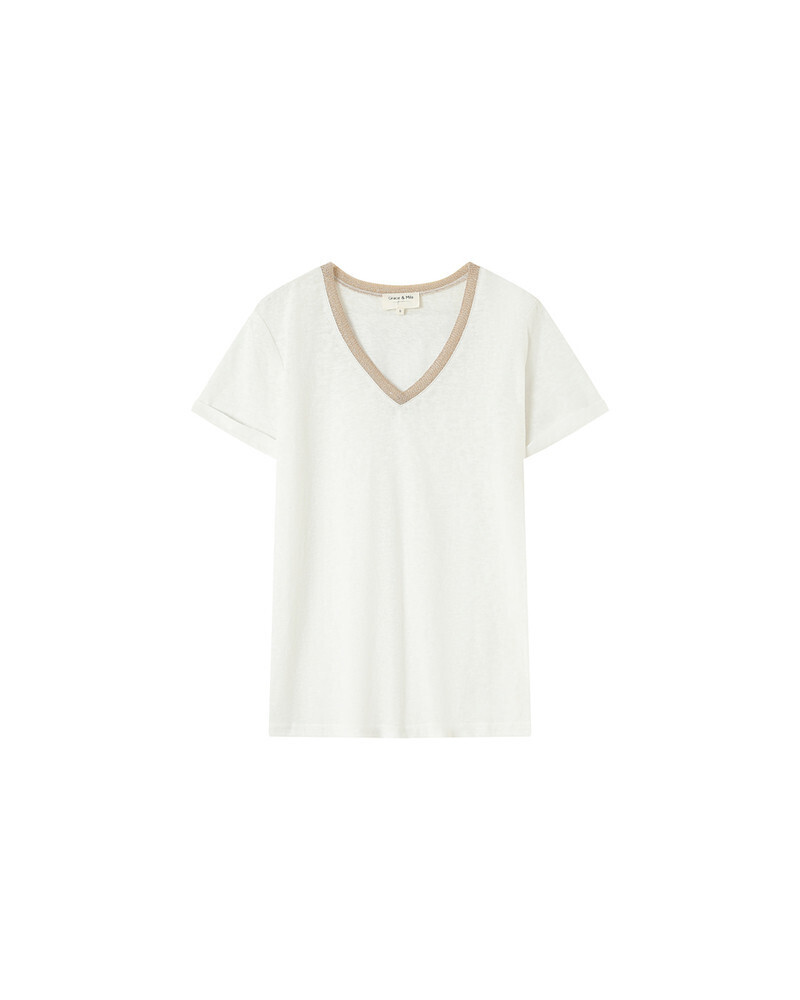 T-SHIRT ECRU PEPITO GRACE&MILA