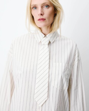 SHIRT WITH TIE ECRU ATHENA
