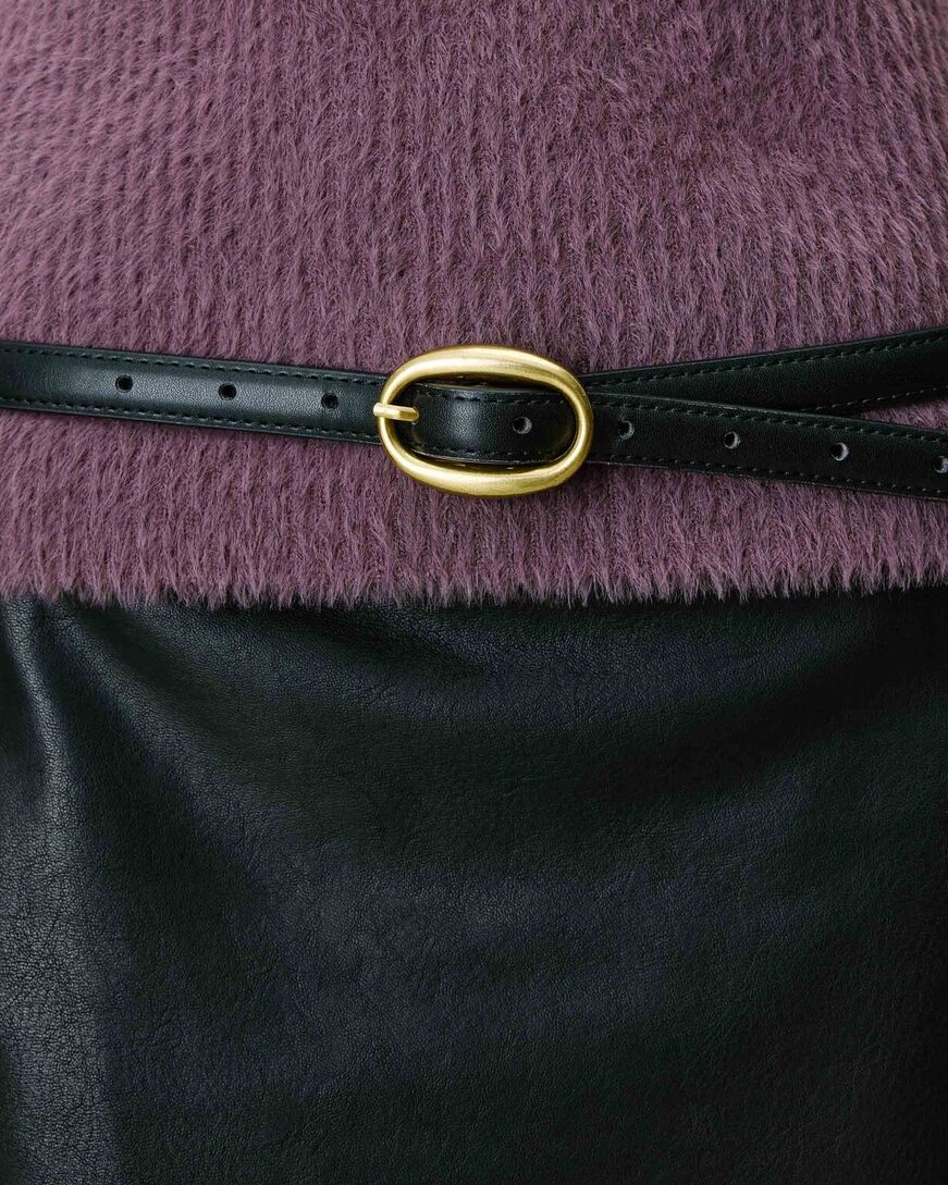 FAUX-LEATHER BELT NOIR ABEL