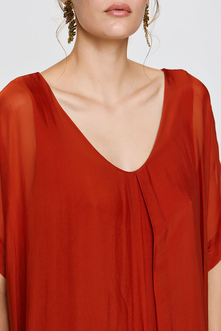 GAIA DRESS BURNT ORANGE,os